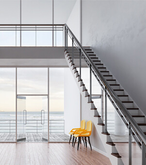 Staircase of a ocean side property